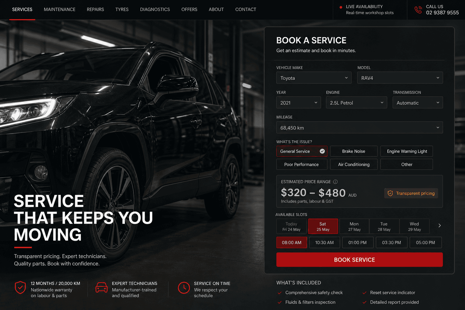HARBOUR AUTO: Useful estimates before the workshop call.