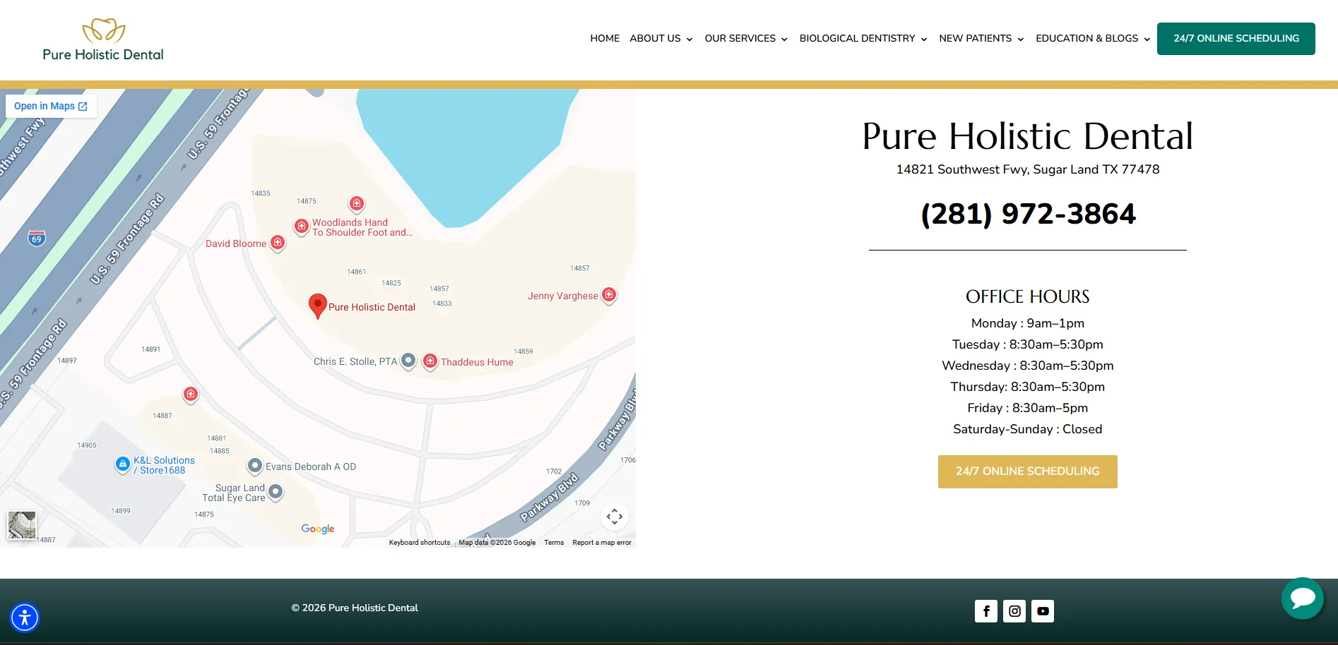 PURE HOLISTIC DENTAL: Discovery, navigation and content structure