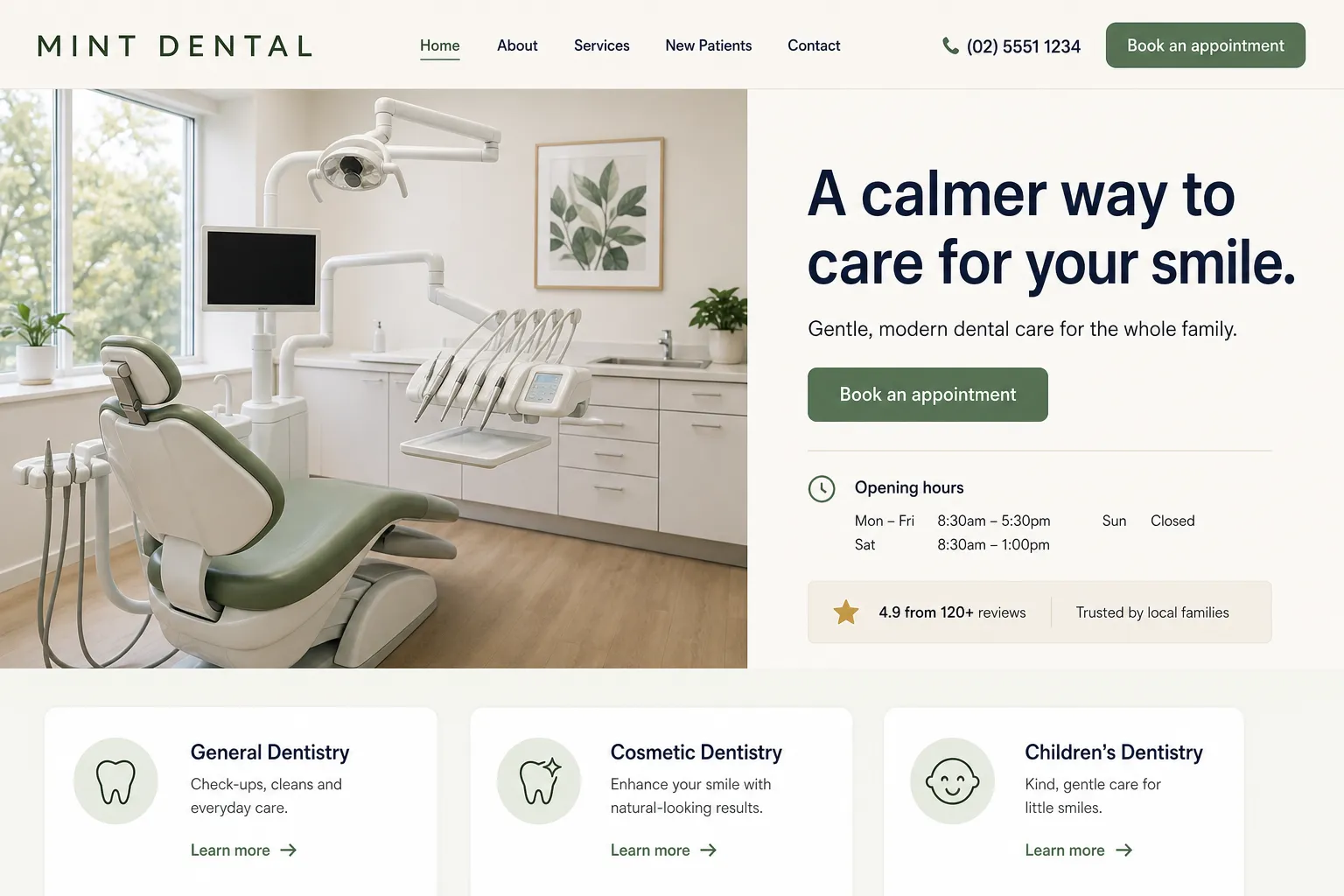 MINT DENTAL: Opening experience and positioning